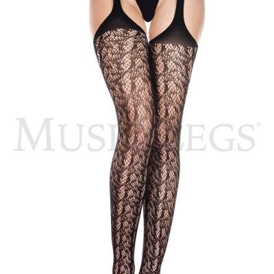 Sexy Womens Black Garterbelt Stockings Lace Suspender pantyhose tights